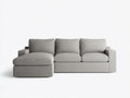 Divano angolare - Tessuto - 265x158x86 cm - Beige tortora - Moderno