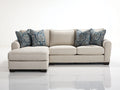 Divano angolare - Tessuto - 273x163x88 cm - Beige sabbia - Stile classico contemporaneo