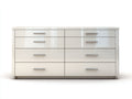 Cassettiera - Legno - 150x46x90 cm - Bianco - Design contemporaneo