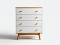 Cassettiera - Legno - 90x44x99 cm - Bianco-Naturale - Design nordico