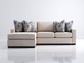 Divano angolare - Tessuto - 279x162x86 cm - Beige tortora chiaro - Stile contemporaneo