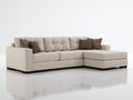 Divano angolare - Tessuto - 292x171x88 cm - Beige chiaro - Stile contemporaneo