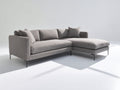 Divano angolare - Tessuto - 274x165x86 cm - Grigio chiaro - Stile moderno