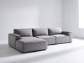 Divano angolare - Tessuto - 296x169x87 cm - Grigio - Minimalista