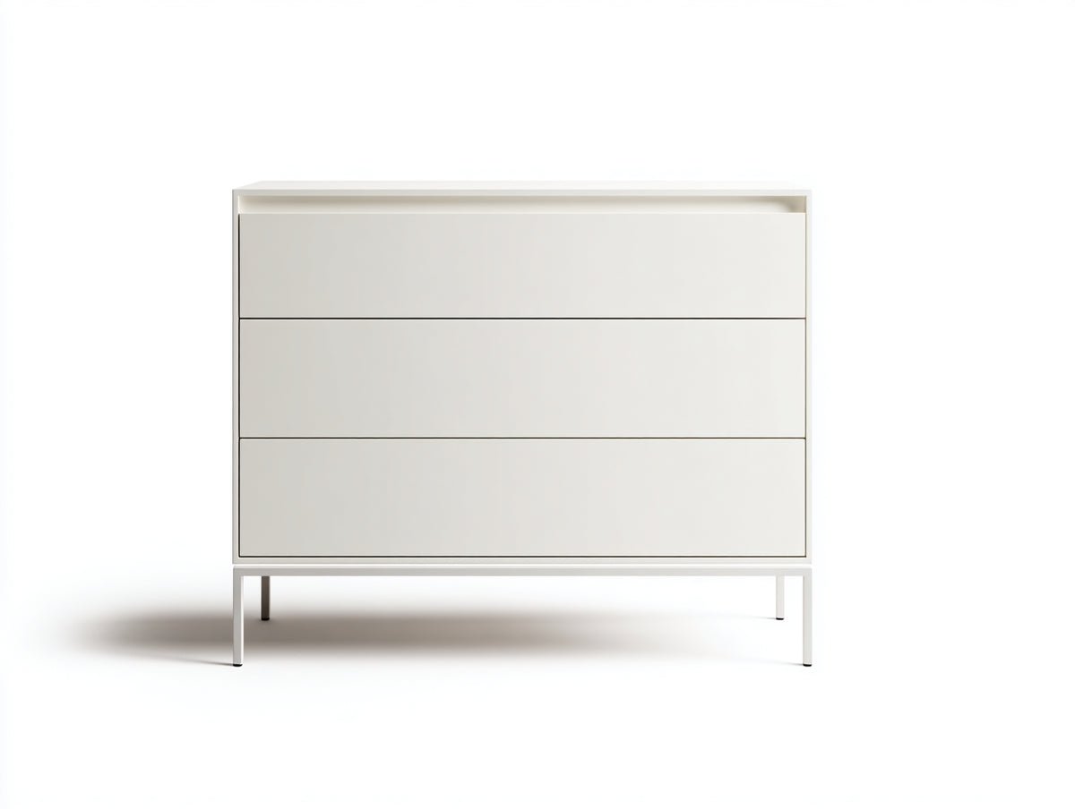 Cassettiera - Legno - 88x43x86 cm - Bianco - Design minimalista