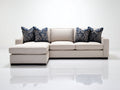 Divano angolare - Tessuto - 276x161x85 cm - Beige - Stile minimalista