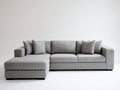 Divano angolare - Tessuto - 283x162x85 cm - Grigio - Stile minimalista