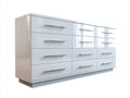 Cassettiera - Legno - 172x47x96 cm - Bianco - Design contemporaneo lucido