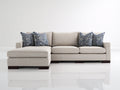 Divano angolare - Tessuto - 278x160x85 cm - Beige chiaro - Stile contemporaneo